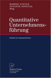 Cover of: Quantitative Unternehmensführung: Denken in Austauschraten