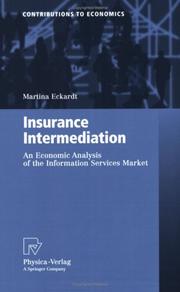 Cover of: Insurance Intermediation: An Economic Analysis of the Information Services Market (Contributions to Economics)