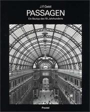 Cover of: Passagen, ein Bautyp des 19. Jahrhunderts by Johann Friedrich Geist