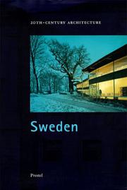 Cover of: Sweden: 20Th-Century Architecture (20th-Century Architecture, 4)
