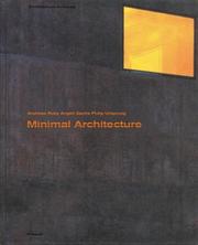 Cover of: Minimal architecture