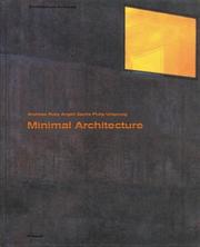 Cover of: Minimal Architecture: From Contemporary International Style to New Strategies (Architecture in Focus)