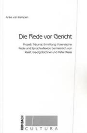 Cover of: Die Rede vor Gericht by Anke van Kempen