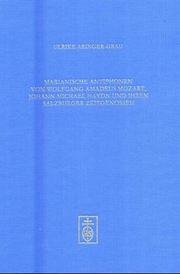 Cover of: Marianische Antiphonen von Wolfgang Amadeus Mozart, Johann Michael Haydn und ihren Salzburger Zeitgenossen