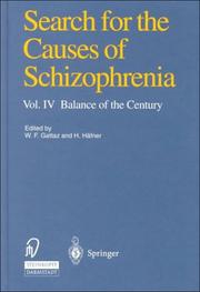 Cover of: Search for the Causes of Schizophrenia, Volume 4: Balance of the Century