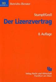 Cover of: Der Lizenzvertrag