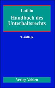 Cover of: Handbuch des Unterhaltsrechts.