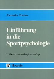 Cover of: Einführung in die Sportpsychologie