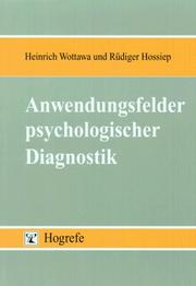 Cover of: Anwendungsfelder psychologischer Diagnostik