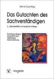 Cover of: Das Gutachten des Sachverständigen.