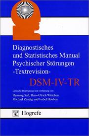 Cover of: Diagnostisches und statistisches Manual psychischer Störungen: Textrevision - DSM-IV-TR