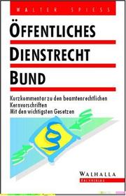 Cover of: Öffentliches Dienstrecht Bund.