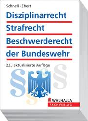 Cover of: Disziplinarrecht, Strafrecht, Beschwerderecht der Bundeswehr