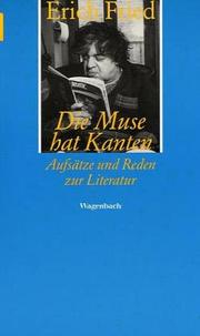 Cover of: Die Muse hat Kanten by Erich Fried