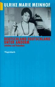 Cover of: Deutschland Deutschland unter anderm: Aufsätze und Polemiken