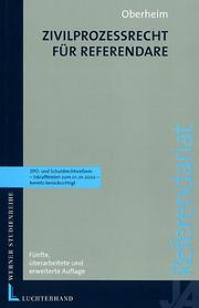 Zivilprozessrecht für Referendare by Rainer Oberheim