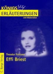 Cover of: Effi Briest. Erläuterungen und Materialien. by Theodor Fontane