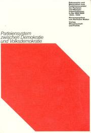 Cover of: Parteiensystem zwischen Demokratie und Volksdemokratie by herausgegeben von Hermann Weber.