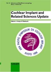 Cover of: Cochlear implant and related sciences update: 1st Asia Pacific Symposium on Cochlear Implant and Related Sciences, Kyoto, April 3-5, 1996