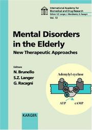 Cover of: Mental disorders in the elderly: new therapeutic approaches