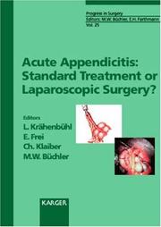 Cover of: Acute appendicitis: standard treatment or laparoscopic surgery?