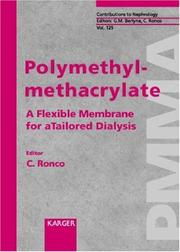 Cover of: Polymethylmethacrylate by volume editor, C. Ronco.