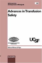 Cover of: Advances in Transfusion Safety by 