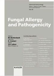 Cover of: Fungal Allergy and Pathogenicity (Chemical Immunology)