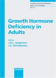 Cover of: Growth Hormone Deficiency in Adults (Frontiers of Hormone Research) by 
