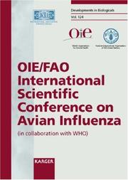 Cover of: OIE/FAO International Scientific Conference on Avian Influenza by OIE/FAO International Scientific Conference on Avian Influenza (2005 Paris, France)