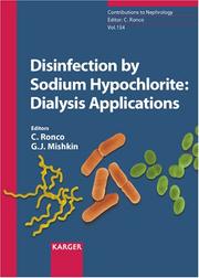 Cover of: Disinfection by Sodium Hypochlorite: Dialysis Applications (Contributions to Nephrology)