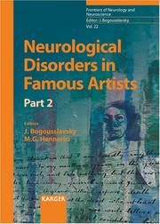Cover of: Neurological Disorders in Famous Artists (Frontiers of Neurology and Neuroscience) by J. Bogousslavsky, M. G. Hennerici