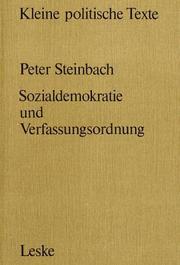 Cover of: Sozialdemokratie und Verfassungsverständnis by Peter Steinbach