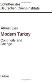 Cover of: Modern Turkey: continuity and change