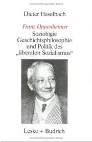 Cover of: Franz Oppenheimer by Dieter Haselbach
