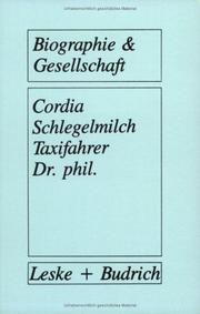 Cover of: Taxifahrer Dr. phil. by Cordia Schlegelmilch