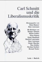 Cover of: Carl Schmitt und die Liberalismuskritik