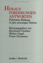 Cover of: Herausforderungen, Antworten: politische Bildung in den neunziger Jahren : Wolfgang Hilligen zum 75. Geburtstag