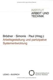 Cover of: Arbeitsgestaltung und partizipative Systementwicklung