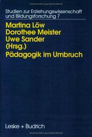 Cover of: Pädagogik im Umbruch by Martina Löw, Dorothee Meister, Uwe Sander (Hrsg.).