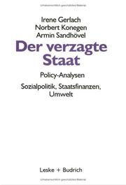 Cover of: Der verzagte Staat: Policy-Analysen : Sozialpolitik, Staatsfinanzen, Umwelt