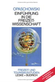 Cover of: Einführung in die Freizeitwissenschaft.