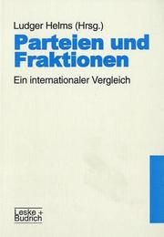 Cover of: Parteien und Fraktionen: ein internationaler Vergleich