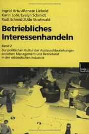 Cover of: Betriebliches Interessenhandeln by Aida Bosch ... [et al.].