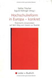 Cover of: Hochschulreform in Europa--konkret by Stefan Titscher, Peter Bendixen