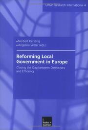 Cover of: Reforming local government in Europe by Norbert Kersting, Angelika Vetter (eds.).