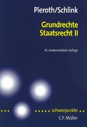 Cover of: Grundrechte, Staatsrecht II by Bodo Pieroth