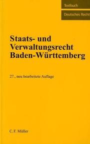 Cover of: Staats- und Verwaltungsrecht Baden- Württemberg. Mit Stichwortverzeichnis und alphabetischem Schnellregister.