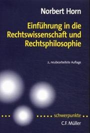 Cover of: Einführung in die Rechtswissenschaft und Rechtsphilosophie