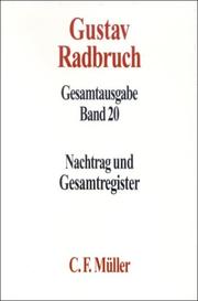 Cover of: Nachtrag und Gesamtregister